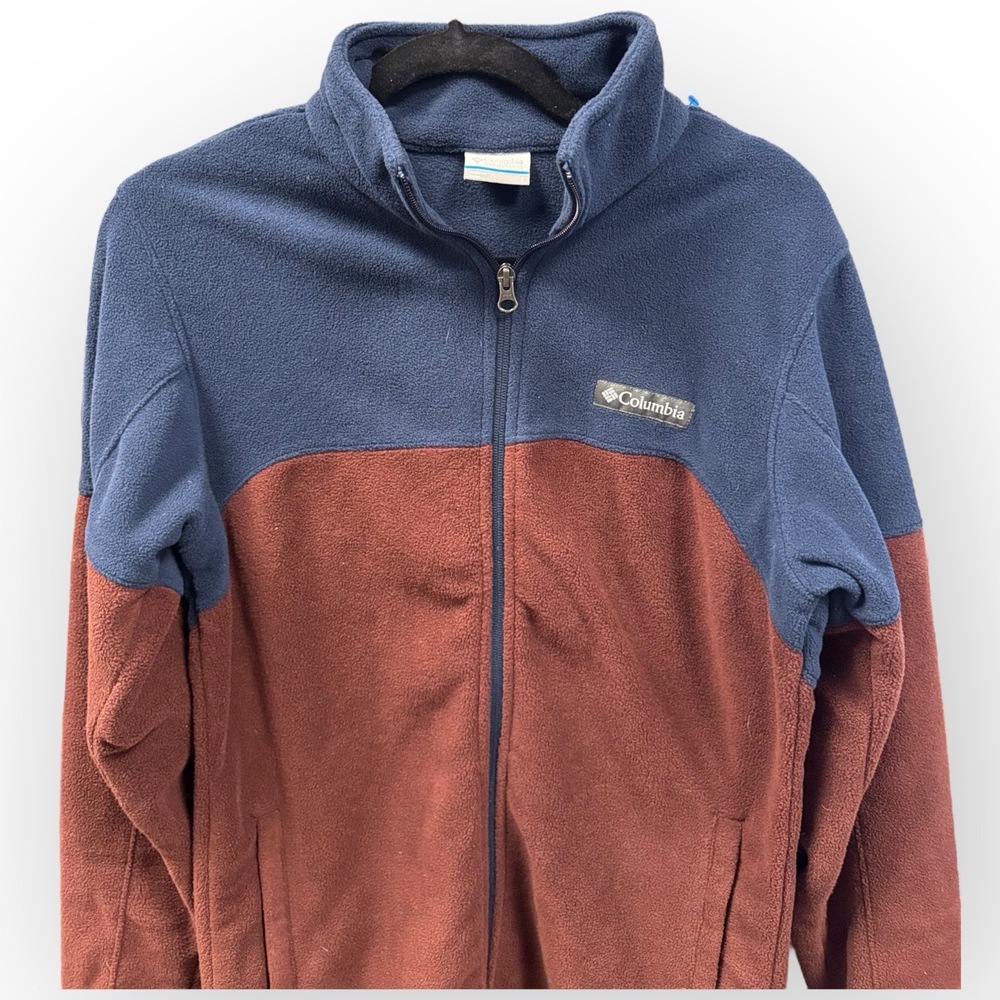 EUC Columbia Men’s Basin Trail III Full-Zip Fleece Jacket - Small - Rust/Blue - Picture 3 of 5